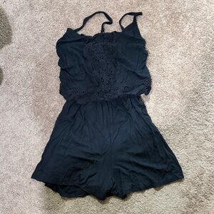 Hollister Black Lace Jumpsuit